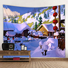 Wall Tapestry Wall Hanging Art Deco Blanket Curtain Hanging at Home Bedroom Living Room Decoration Winter Snow Lantern miniinthebox