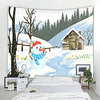 Wall Tapestry Wall Hanging Art Deco Blanket Curtain Hanging at Home Bedroom Living Room Decoration Winter Snowman Snow Scene miniinthebox