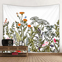 Wall Tapestry Wall Hanging Art Deco Blanket Curtains Hanging at Home Bedroom Living Room Decoration Garden Theme Beautiful Flower Branches miniinthebox