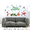 WallDecals Decor Vinyl DIY Christmas Elk Wall Stickers Removable Waterproof Wallpaper Decals Art Easy Peel Stick
