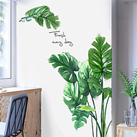 WallDecals Decor Vinyl DIY Green Tree Leaves Wall Stickers Removable Waterproof Wallpaper Decals Art Easy Peel Stick for Kids Room Living Room Bedroom