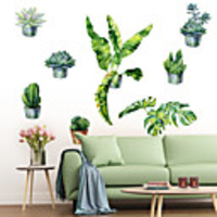 WallDecals Decor Vinyl DIY Green Tree Leaves Wall Stickers Removable Waterproof Wallpaper Decals Art Easy Peel Stick for Kids Room Living Room Bedroom