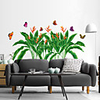 WallDecals Decor Vinyl DIY Green Tree Leaves Wall Stickers Removable Waterproof Wallpaper Decals Art Easy Peel Stick for Kids Room Living Room Bedroom