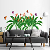 WallDecals Decor Vinyl DIY Green Tree Leaves Wall Stickers Removable Waterproof Wallpaper Decals Art Easy Peel Stick for Kids Room Living Room Bedroom