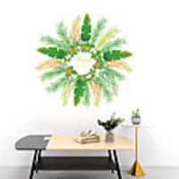 WallDecals Decor Vinyl DIY Green Tree Leaves Wall Stickers Removable Waterproof Wallpaper Decals Art Easy Peel Stick for Kids Room Living Room Bedroom
