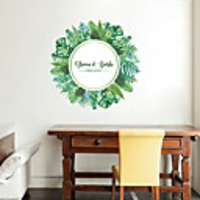 WallDecals Decor Vinyl DIY Green Tree Leaves Wall Stickers Removable Waterproof Wallpaper Decals Art Easy Peel Stick for Kids Room Living Room Bedroom