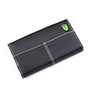 Wallet Leather Case for iPhone 4 (Black/Green)