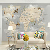 Wallpaper / Mural / Wall Cloth Canvas Wall Covering - Adhesive required Art Deco / Pattern / Cartoon