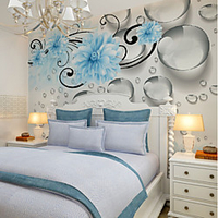 Wallpaper / Mural / Wall Cloth Canvas Wall Covering - Adhesive required Floral / Art Deco / 3D