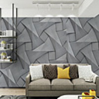 Wallpaper / Mural / Wall Cloth Canvas Wall Covering - Adhesive required Geometric / Floral / Botanical / Art Deco