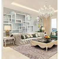 Wallpaper / Mural Canvas Wall Covering - Adhesive required Floral / Geometric / Art Deco