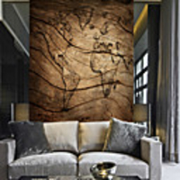 Wallpaper / Mural Canvas Wall Covering - Adhesive required Floral / Pattern / 3D