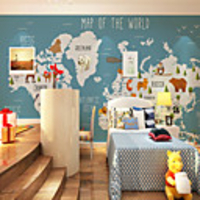 Wallpaper / Mural Canvas Wall Covering - Adhesive required Painting / Art Deco / Pattern