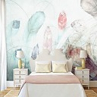 Wallpaper / Mural Canvas Wall Covering - Adhesive required Painting / Art Deco / Tile