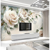 Wallpaper 3D Photo Art Mural Wall Covering Light Pink Rose Flower Decoration Décor Living Room Bedroom Dorm