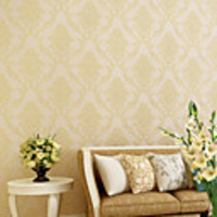 Wallpaper Non-woven Paper Wall Covering - Self adhesive Damask