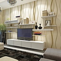 Wallpaper Nonwoven Wall Covering - Adhesive required Geometric / 3D
