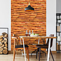 Wallpaper Vinylal Wall Covering - Self adhesive Art Deco / Wood Grain
