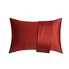 Washable Silk Pillowcase for Hair and Skin-100% Microfiber Pillowcases Standard with Envelope Closure for Silk Sleep, Reduce Hair BreakageWrinkle Resistant, 2 Pack Pillow Covers for Easy Care, Red
