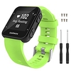 watch band compatible with garmin forerunner 35,  soft silicone replacement watch band sport bracelet strap with 6pcs screws and 2pcs screwdrivers fit garmin forerunner 35 gps running,  green miniinthebox