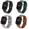 Watch Band for Apple Watch Series 5/4/3/2/1 Apple Classic Buckle Quilted PU Leather / Silicone Wrist Strap