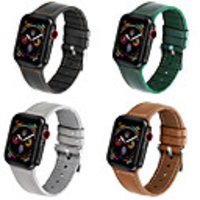 Watch Band for Apple Watch Series 5/4/3/2/1 Apple Classic Buckle Quilted PU Leather / Silicone Wrist Strap