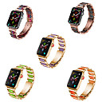 Watch Band for Apple Watch Series 5/4/3/2/1 Apple Jewelry Design Stainless Steel / Resin Wrist Strap