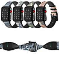 Watch Band for Apple Watch Series 6 / SE / 5/4 44mm / Apple Watch Series 6 / SE / 5/4 40mm / Apple Watch Series 3/2/1 38mm Apple Leather Loop Silicone / Genuine Leather Wrist Strap