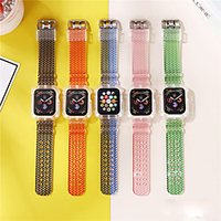 Watch Band for Apple Watch Series 6 / SE / 5/4 44mm / Apple Watch Series 6 / SE / 5/4 40mm / Apple Watch Series 3/2/1 38mm Apple Sport Band TPE Wrist Strap