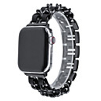Watch Band for Apple Watch Series 6 SE 5 4 3 2 1 Apple Business Band Stainless Steel / Quilted PU Leather Wrist Strap