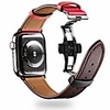 Watch Band for Apple Watch Series 6 SE 5 4 3 2 1 Apple Butterfly Buckle Genuine Leather Wrist Strap