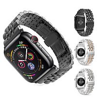 Watch Band for Apple Watch Series 6 SE 5 4 3 2 1 Apple Butterfly Buckle Stainless Steel Wrist Strap