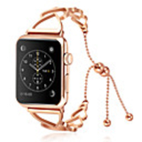 Watch Band for Apple Watch Series 6 SE 5 4 3 2 1 Apple Jewelry Design Stainless Steel Wrist Strap Stainless Steel Strap Heart-shaped Bracelet