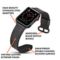 Watch Band for Apple Watch Series 6 SE 5 4 3 2 1 Apple Sport Band / Leather Loop Silicone / Genuine Leather Wrist Strap