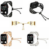 Watch Band for Apple Watch Series 6/SE/5/4/3/2/1 Apple Jewelry Design Stainless Steel Wrist Strap
