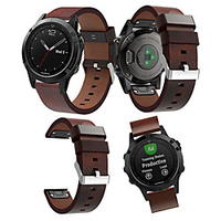 Watch Band for Approach S60 / Fenix 5 / Forerunner 935 Garmin Leather Loop Genuine Leather Wrist Strap
