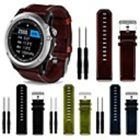 Watch Band for Fenix 3 HR / Fenix 3 Sapphire / Fenix 3 Garmin Leather Loop Genuine Leather Wrist Strap