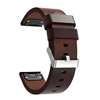 Watch Band for Fenix 5 / Fenix 5 Plus Garmin Leather Loop Genuine Leather Wrist Strap miniinthebox