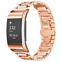 Watch Band for Fitbit Charge 2 Fitbit Butterfly Buckle Stainless Steel Wrist Strap