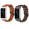 Watch Band for Fitbit Charge 3 Fitbit Classic Buckle Quilted PU Leather Wrist Strap