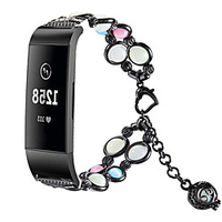 Watch Band for Fitbit Charge 3 Fitbit Jewelry Design Stainless Steel Wrist Strap