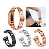 Watch Band for Fitbit Charge 3 Fitbit Sport Band / Jewelry Design Stainless Steel Wrist Strap