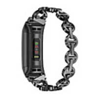 Watch Band for Fitbit Charge 3 Fitbit Sport Band / Jewelry Design Stainless Steel Wrist Strap
