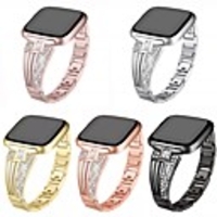 Watch Band for Fitbit Versa / Fitbit Versa 2 Apple Jewelry Design Stainless Steel Wrist Strap