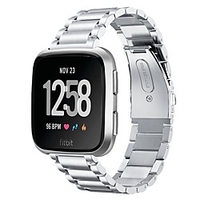 Watch Band for Fitbit Versa / Fitbit Versa Lite / Fitbit Versa 2 Fitbit Jewelry Design Stainless Steel Wrist Strap