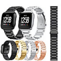 Watch Band for Fitbit Versa / Fitbit Versa Lite Fitbit Sport Band Metal / Stainless Steel Wrist Strap