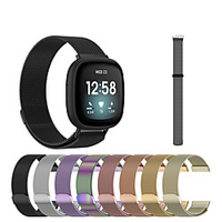 Watch Band for Fitbit Versa 3 / Fitbit Sense Fitbit Sport Band / Milanese Loop / Modern Buckle Stainless Steel Wrist Strap