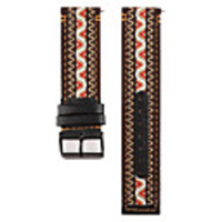 Watch Band for Fitbit Versa Fitbit Classic Buckle Nylon / Genuine Leather Wrist Strap