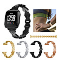 Watch Band for Fitbit Versa Fitbit Sport Band Stainless Steel Wrist Strap