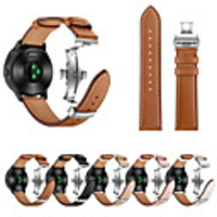Watch Band For Garmin Vivoactive 3 Silver Butterfly Buckle Fashion Genuine Leather Strap Bracelet Belt